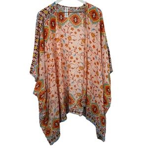 Forever 21 Plus Bohemian Floral Kimono Multicolor One Size